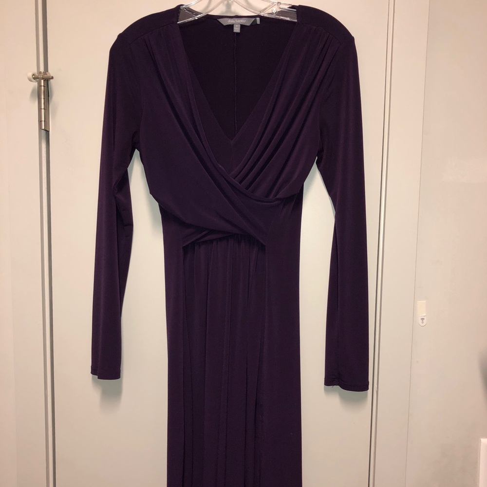 Longsleeved purple dress, perfect for work